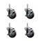 Service Caster 35 Inch Thermoplastic  Rubber Wheel Swivel 58 Inch Threaded Stem Caster Set with Brake SCC SCC-TS20S3514-TPRB-TLB-58212-4 - alternate 1